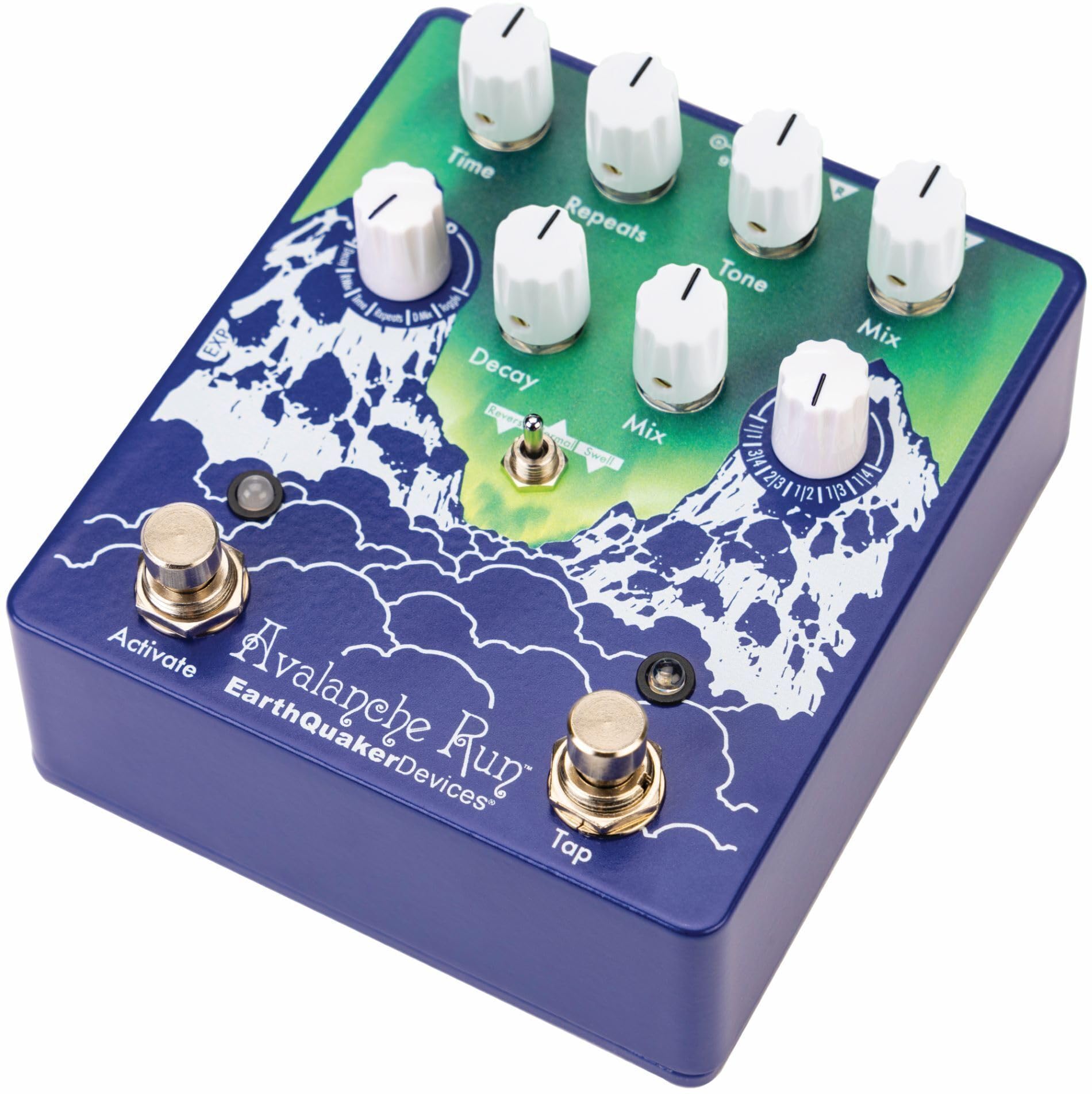 EarthQuaker Devices Avalanche Run V2 Delay and Reverb Pedal in